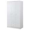 Alban 3 door 2 drawer white wardrobe back in stock at a lower price
