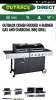 Outback Combi Hooded 4 Burner Gas and Charcoal BBQ Grill
