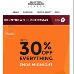 Burton upto 30% off everything! Online Exclusive! CountNow Christmas Offer