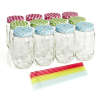 12 pack of 500ml mason drinking jars with lids and straws (C&C)