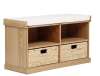 Suffolk Hall Storage Bench with Woven Baskets £45 add matching shelf storage unit and get both