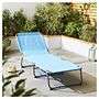 Aqua Folding Sun Lounger £12 - Kingsbury Mesh and Wood Folding Garden Chair 2 Pack £15 (C&C)