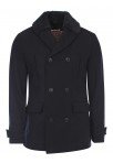 Men's Curtmantle Navy Blue Wool Pea Coat