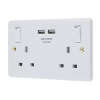 LAP 13A 2G SP SWITCHED SOCKET + 3.1A 2G USB CHARGER WHITE each (Multi buy discount)