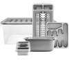Silver (Black or Aqua) Kitchen Essentials Set (Inc 45 litre storage box)