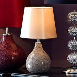 Small Crackle Glass Table Lamp, comes in 3 colours, C&C