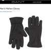 Gant men's grey Melton gloves size M - L