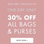 30% off all bags & purses