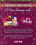 Thorntons Half Price Hampers starting