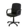 Medium-Back Leather Executive Chair – Black using code