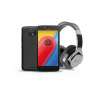 Tesco Mobile Moto C Black with Headsets