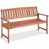 VonHaus 3 Seater Hardwood Garden Bench Outdoor Patio Furniture Wooden Seat