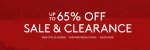 Upto 65% off Sale & Clearance plus FREE delivery with code