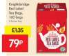  Lidl Knightsbridge Red Label Tea Bags 160 for 79p Weekend offer 14/15 Oct 
