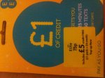 EE sim card with £5 credit NOT £4