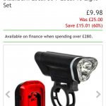 Blackburn local 50/10 lightset only 9.98