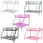 FoxHunter Metal Triple Children Sleeper Bunk Bed Frame (No Mattress)