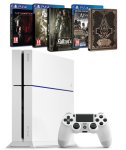 PS4 (Black or white) + Assassin's Creed : Syndicate (Steelbook) + Fallout 4 (Steel book) + Metal Gear Solid V : the Phantom Pain
