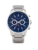 French Connection Blue Chronograph Dial Stainless Steel Bracelet Mens Watch