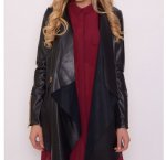 Black PU Waterfall Jacket + £2.95 del
