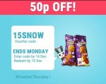 FREEBIE: Enter 15SNOW Cadbury Mousse Snowman - 50p @ Asda & Tesco = FREE via Shopitize App