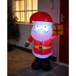 120cm Light Up Inflatable Santa Half Price
