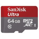 SanDisk Ultra 64GB microSD SDXC UHS-I Class 10 Memory Card with Adapter