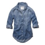 ABERCROMBIE & FITCH Womens Eddy Denim Shirt