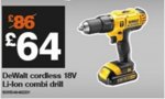 DEWALT 18V Li- Ion CORDLESS COMBI DRILL 5035048462201 BLACK FRIDAY ONLY