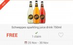 FREEBIE: 2 x Schweppes Sparkling Juice Drink 750ml via Checkoutsmart & Clicksnap Apps. @ Morrisons £1.25 Profit), £2