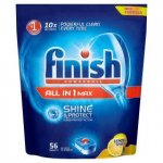 Finish All in 1 Max Dishwasher Tablets Lemon Shine and Protect 56pk