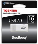 Toshiba 16GB TransMemory USB 2.0 Flash Drive White