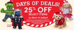 Build a Bear - 3 day 25% off selected bears and outfits sale - Bears