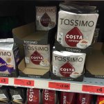 Tassimo Costa Americano or Cadbury Hot chocolate Sainsburys