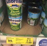 Great with your Xmas pud! Ambrosia Devon custard - 99p a tin or x2