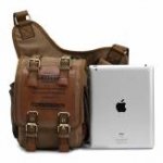 KAUKKO Men Retro Canvas Travel Shoulder Bags Messenger Bag £17.49