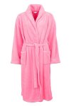 Pink Plain Shawl Collar Robe