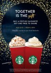Heads up - Starbucks 2 for 1 Christmas Drinks Starts Thursday - Gingerbread Latte - Eggnog Latte - Toffee Nut Latte - Honey and Almond Hot Chocolate