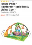Fisher Price Rainforest Melodies & Lights Gym