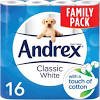 16 Rolls of Andrex Classic White