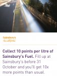 10x nectar points on Sainsburys fuel