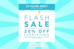 Peacocks 24 hour flash sale 20% off everything