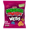 Walkers monster munch bacon webs snacks 6 x 14.9g pack