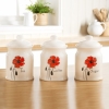 Poppy Tea, Coffee, Sugar Canister set
