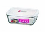Lock and lock glass dish 2 litre and plastic lid