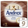 Andrex Toilet Tissue 9 Roll Shea Butter 3 packs x2