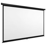 VonHaus 90-Inch Self Locking Manual Projector Screen - White: inc delivery