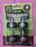 Poundland Flickering LED Tea Lights pack of 4 perfect for Halloween Pumpkins batteries included