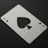 Stainless Steel Poker Card Ace of Spades Bottle Opener