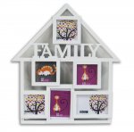 Family Home Frame 6 Aperture Black and White